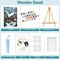 Framed Paint by Numbers Kit for Adults – Christmas Watercolor Painting Set with Wooden Frame & Easel, 7.8x11.8in DIY Canvas Art